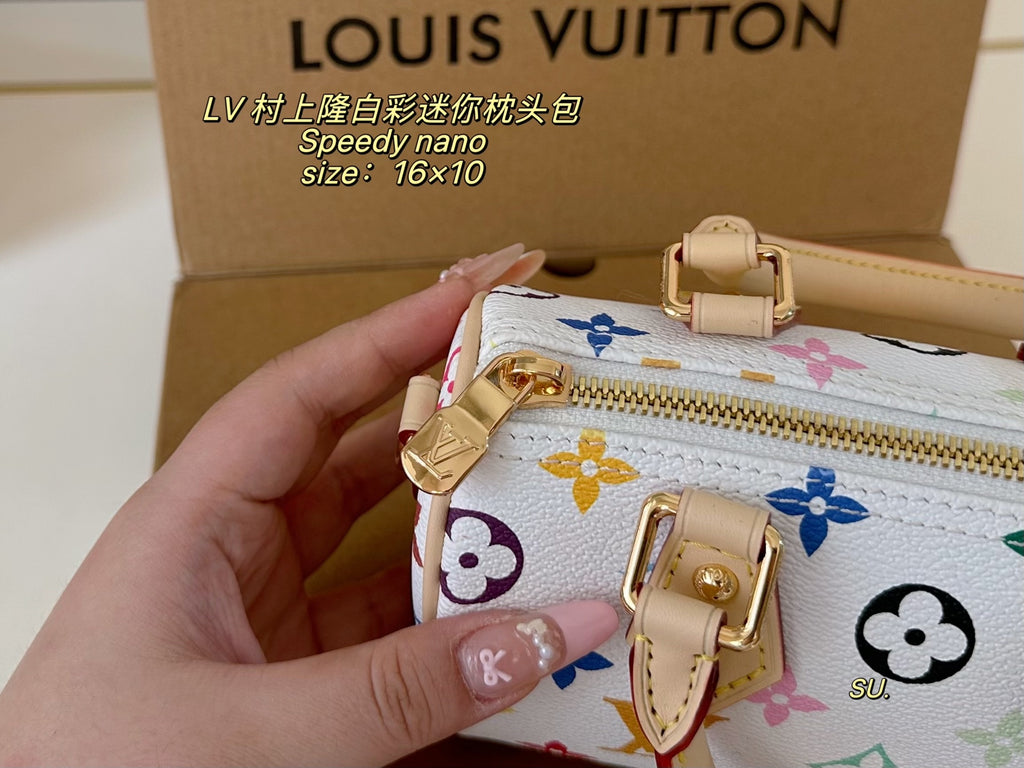 Louis Vuitton Murakami White Speedy Nano Mini Sac