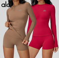 Ensemble Alo Yoga Long Sleeve Training Set
