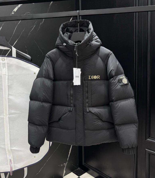 Doudoune Dior Logo Hooded Puffer Jacket