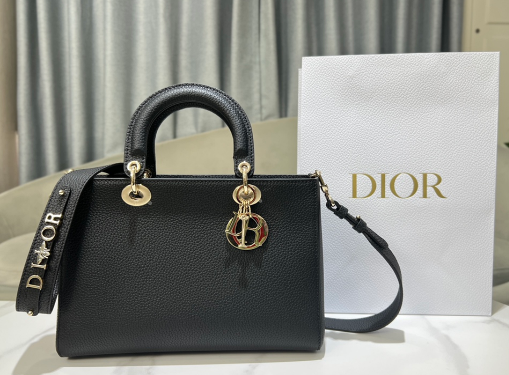 Lady Dior Small – cuir grainé
