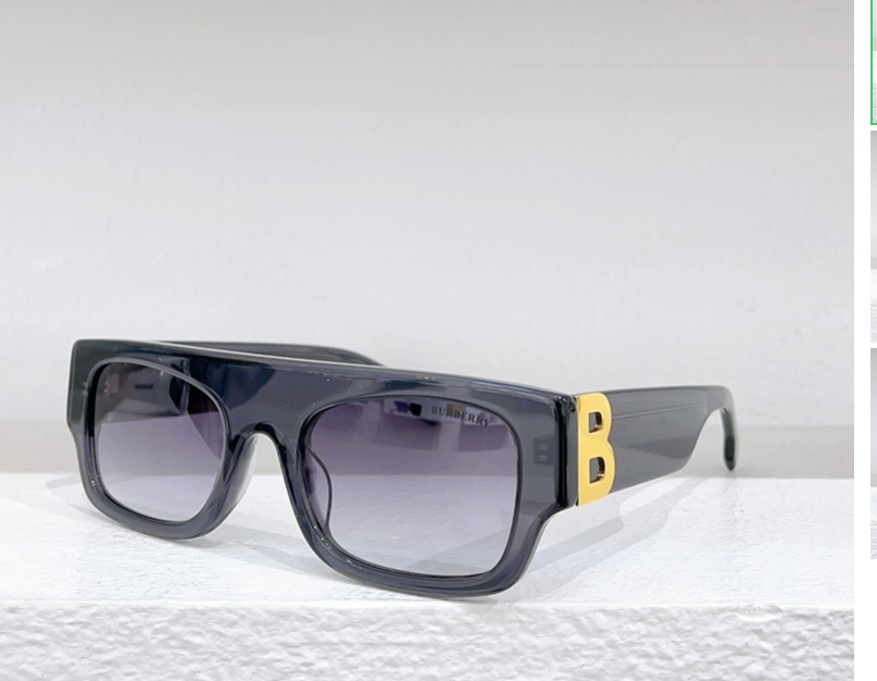 Burberry – Lunettes de soleil Rectangular B Logo Signature