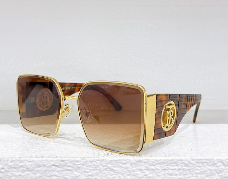Burberry – Lunettes de soleil Square Metal Signature