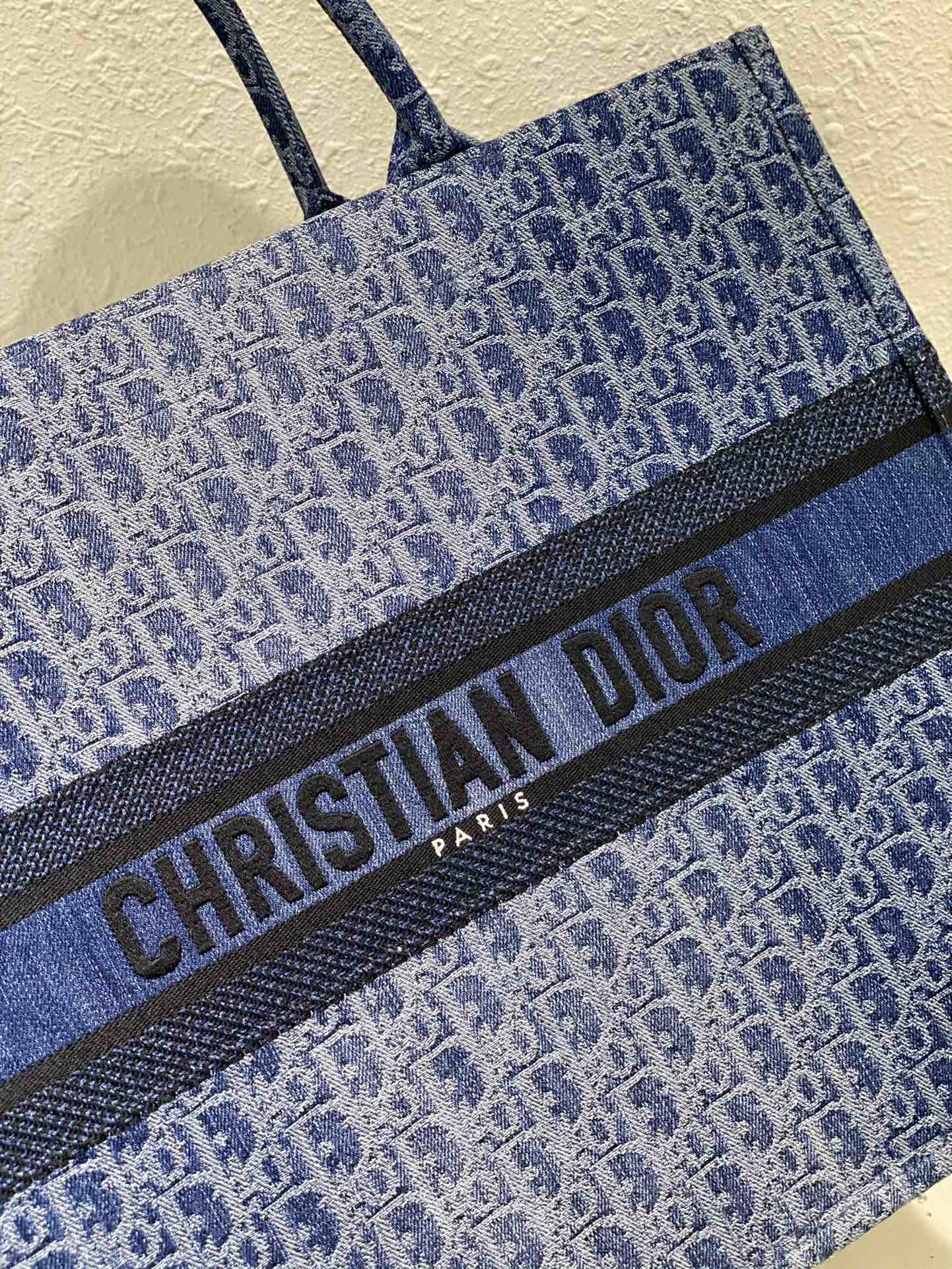 Sac Dior Book Tote Bleu Oblique
